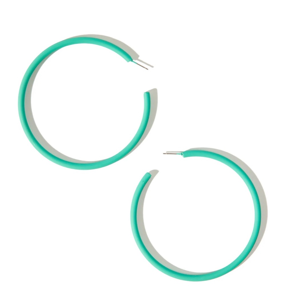 Charming Charlie Green Hoop Earrings